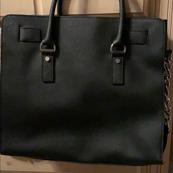 Gently used Michael Kors Hamilton Large Saddiano Leather Satchel. - Picture 3 of 4